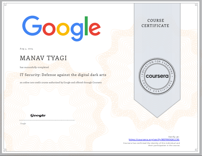 Google IT Support Certificate